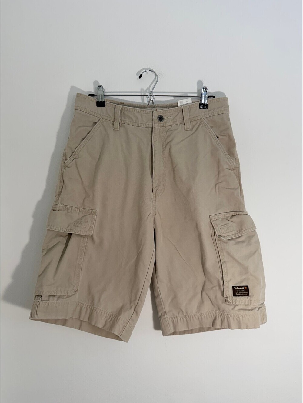 Timberland Beige Cargo Shorts Men's Size 32 100% Cotton Utility Outdoor Casual